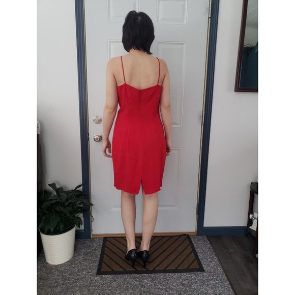 90s Red Party Dress‎ with Jacket - Picture 3 of 7
